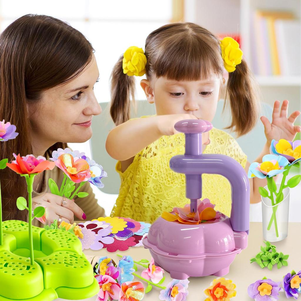 Flower Embossing Machine Children's Creative DIY Handicraft Flower Kit Toy Handmade Simulation Bouquet Making Flower Arrangement
