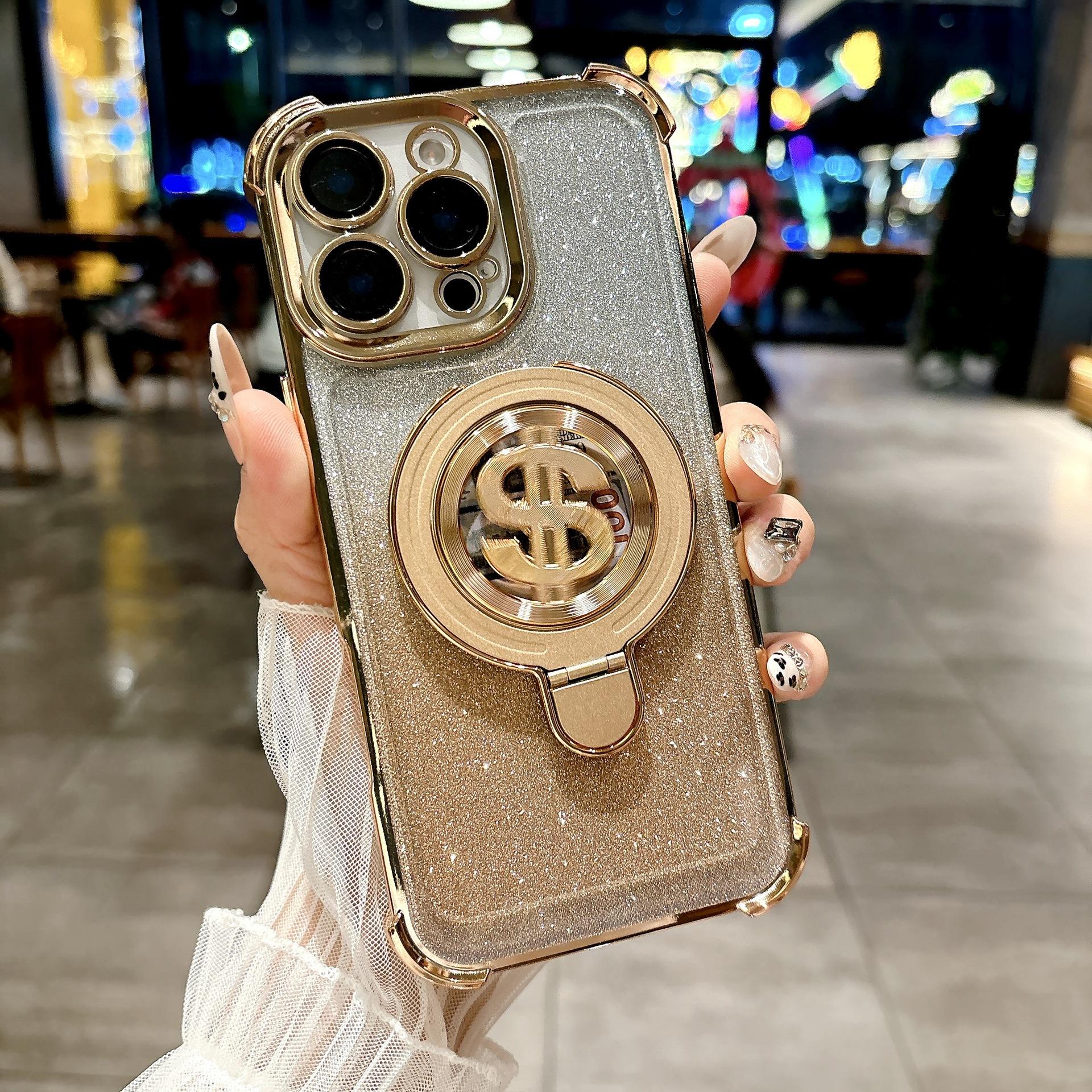 

The Gyroscope Hardware Stand Is Suitable for The Four corner Airbag Drop Protection of The Samsung S25ultra Phone Case S23fe New Model A56 Galaxy S25