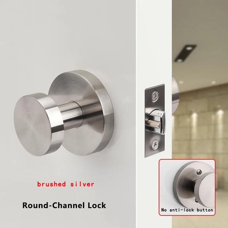 House Door Lock, American Bathroom Lock, Home Bathroom Wooden Door, Zinc Alloy Private Lock, Keyless Silent Channel Door Handle Other
