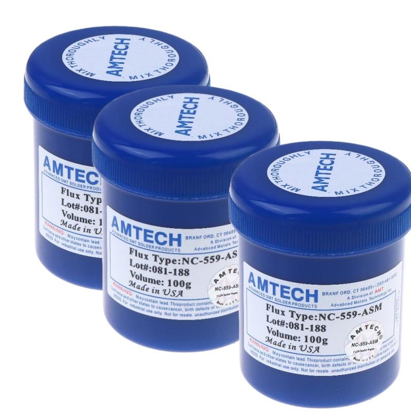 1 Set 100G Flusso per Saldatura No-Clean Affilatore per Punta Saldatore Saldatura Riparazione PCB Saldatura Flusso Nc-559-Asm per Saldatura