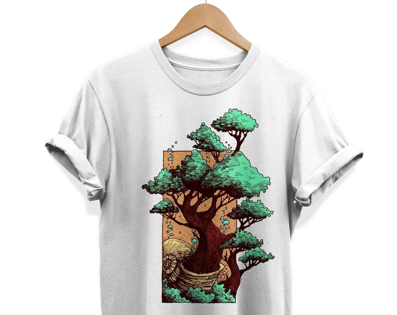 Bonsai Tree T-Shirt: Japanese Art Graphic Tee S