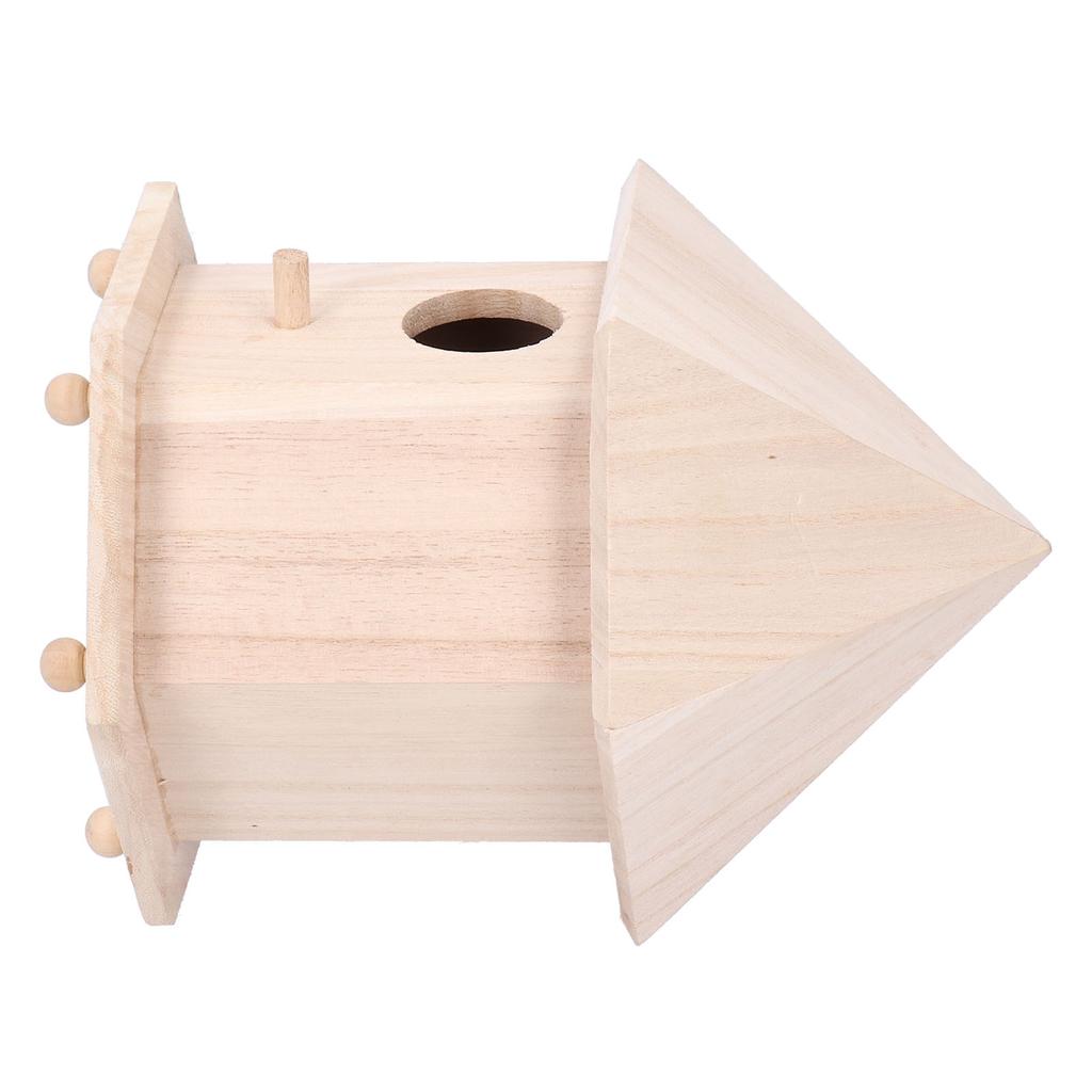 Wooden Bird House Feeder Nesting Box with Bracket for Outdoor Garden Patio Decoration