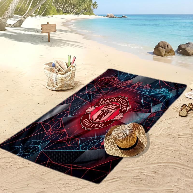 Manchester United Printed Beach Towel Quick Dry Soft TowelPortable Large Rectangular Beach Blanket for Travel Swimming Pool