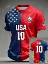Maglia da Calcio Americana 2026 per Uomo Donna Bandiera USA Speciale Maglia da Calcio Giovanile Estiva Traspirante Competizione Allenamento T-shirt