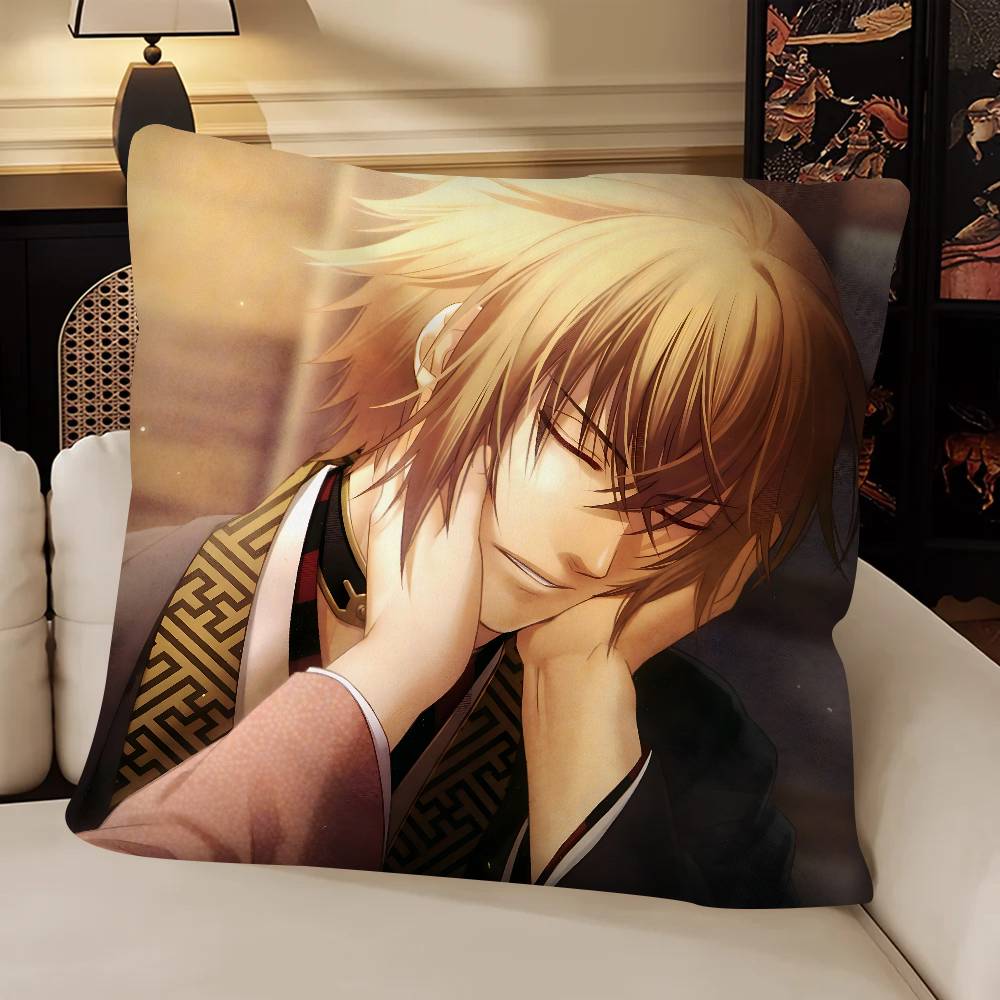 Game Anime HHakuoki Pillow Case Fashion Square Pillowcase Bedroom Sofa Room Ins Decoration Leisure