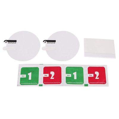 Akozon 2pcs 80mm Car Rearview Mirror Sticker Transparent Anti-Fog Rainproof Protective Film
