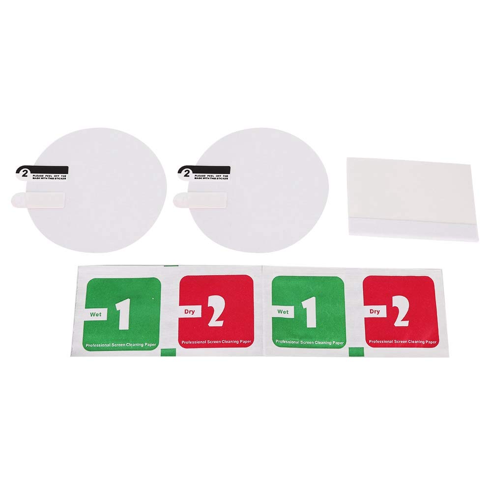 

Akozon 2pcs 80mm Car Rearview Mirror Sticker Transparent Anti-Fog Rainproof Protective Film normal