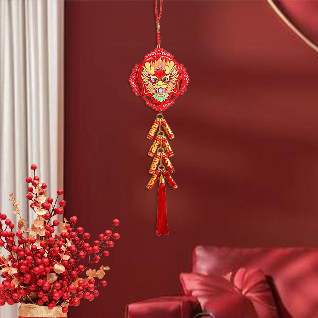 Chinese Year Hanging Decoration Charm Tassel Pendant Traditional Spring Festival Decor for Wall