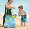 Große Outdoor-Netz-Strandtasche für Kinderspielzeug und Reisen