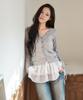 Waarforwoman Wk-23 Frill Cardigan_Gray