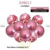 Metallic Sequin Balloon Set for Birthdays, Valentine's Day, and Weddings