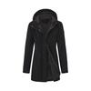 Women's Casual Solid Color Long Sleeved Pocket With Fleece Jacket Hooded Coat Windbreaker