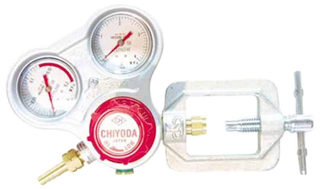 Chiyoda Acetylene Regulator Stout Dry Type with Safety Device SRAA Built-in