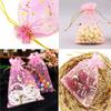 10pcs Organza Gift Bags Multicolor Moon & Star – Jewelry Pouches for Wedding, Party Favors, Candy, and Jewelry Packaging
