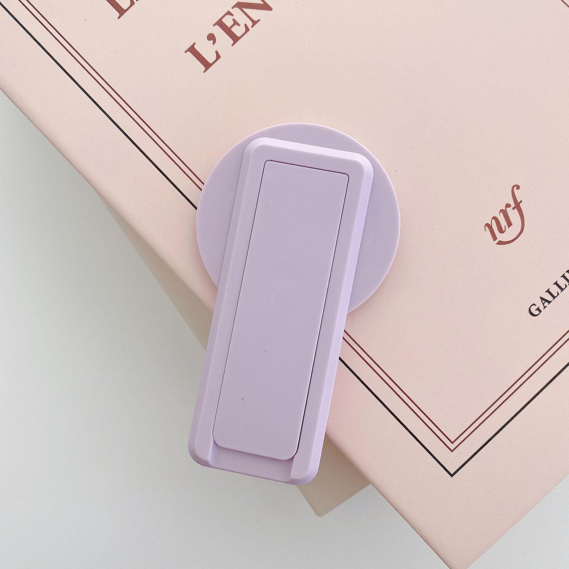 

Invisible Magnetic Leather Phone Ring Holder - 360° Rotating, Universal Folding Stand Large Magnetic Back Sticker світло-фіолетового кольору