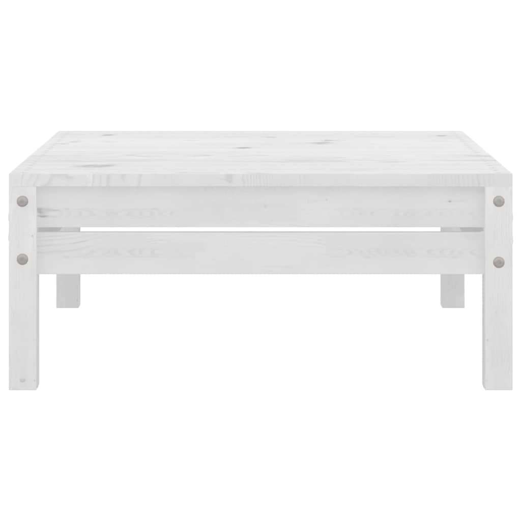 Vidaxl Garden Footstool, White, Solid Pine Wood