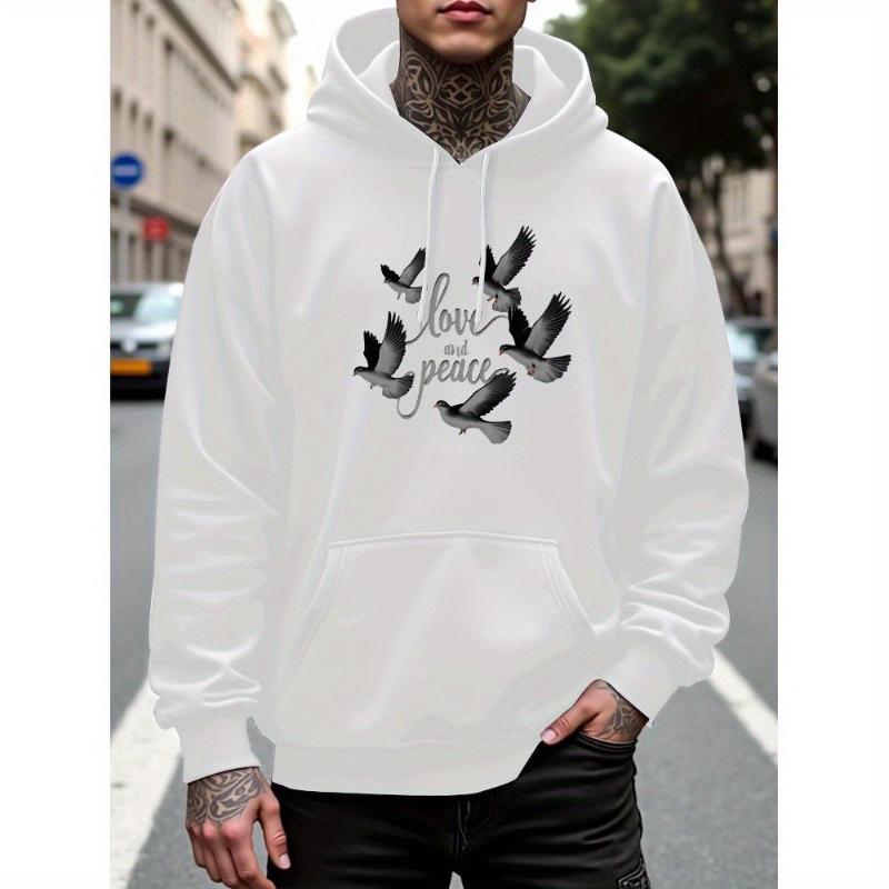 

Anti-Wrinkle, Perfect for Office Casual & Dinner Dates, Men s Slim Fit Hooded Sweatshirt XXL белый