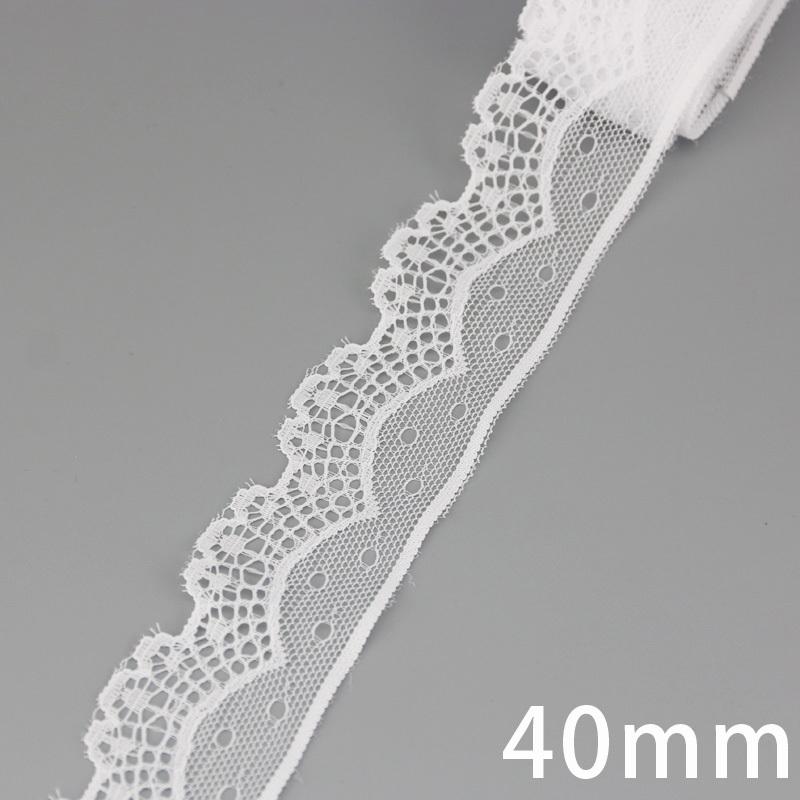 (5 Yards/roll) White Lace Ribbon Fabric Webbing Decoration Lovely Gift Packing Polyester Material