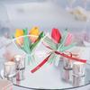 For Desk Decor Weddings Special Moments Adorable Mini Floral Arrangement Mini Tulip Bouquet Simulated Flower Perfect
