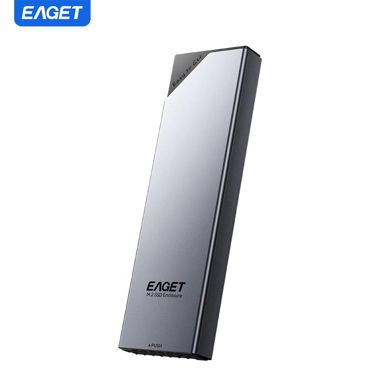 EAGET SE630D Aluminum M.2 Nvme SATA PCIe SSD Enclosure Adapter Case Type C USB3.2 10Gbps HardDisk Case Hdd Hard Drive Enclosure 119*37*11mm