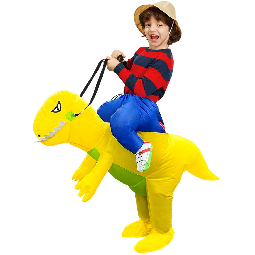 

Anime Kids Child Dinosaur Inflatable Costume Triceratops Party Mascot Halloween Christmas Cosplay Costumes Dress Suits for B Fit Height 80-120cm