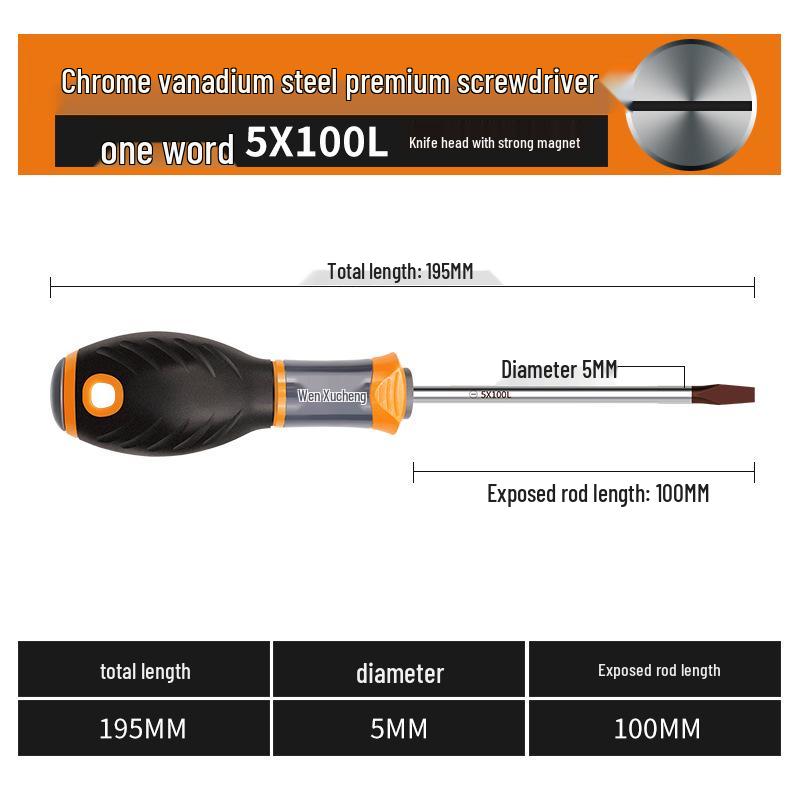 Industrial Grade Magnetic Screwdriver Set: Phillips, Slotted, Small Torx, Super Hard