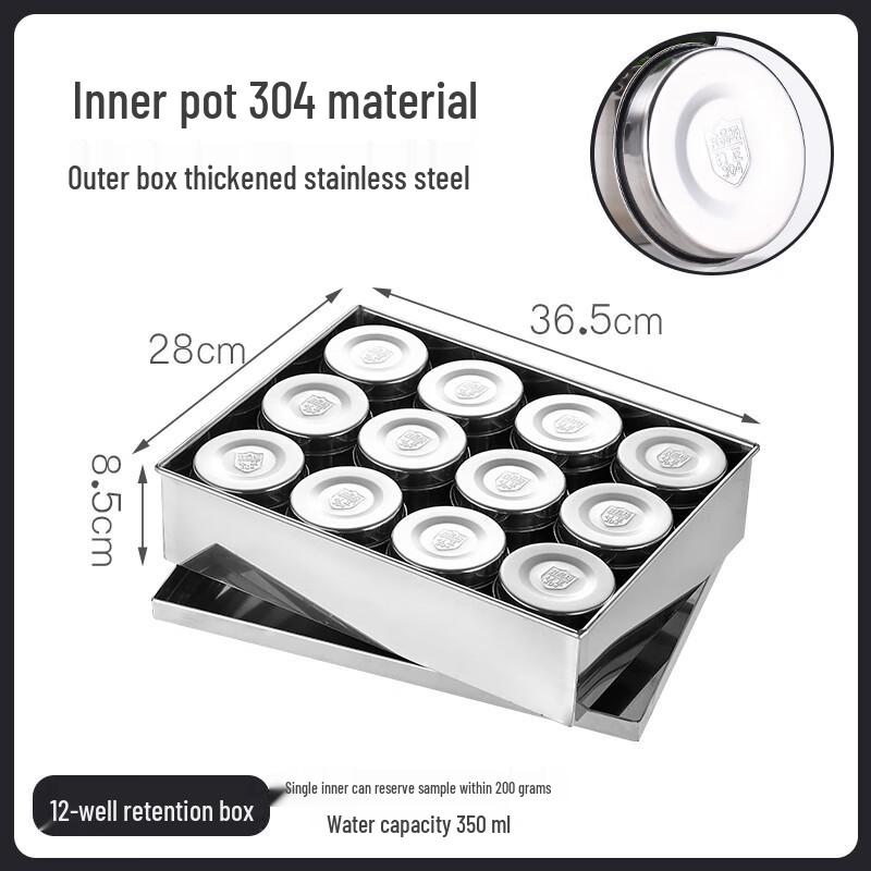 Molona Stainless Steel Food Sample Retention Box Set