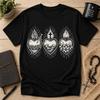 Sacred Heart Shirt, Three Hearts Catholic Graphic Tee, Vintage Religious T-Shirt
