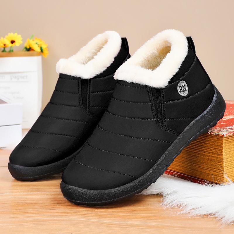Shoes women's cotton shoes large size TEMU2025 snow boots one pedal velvet cotton boots cold-proof and warm women's short boots