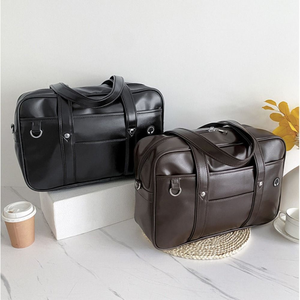 Retro Handbag PU Leather Itabag PU Leather Preppy Style Shoulder Bag School Handbag  Outdoor