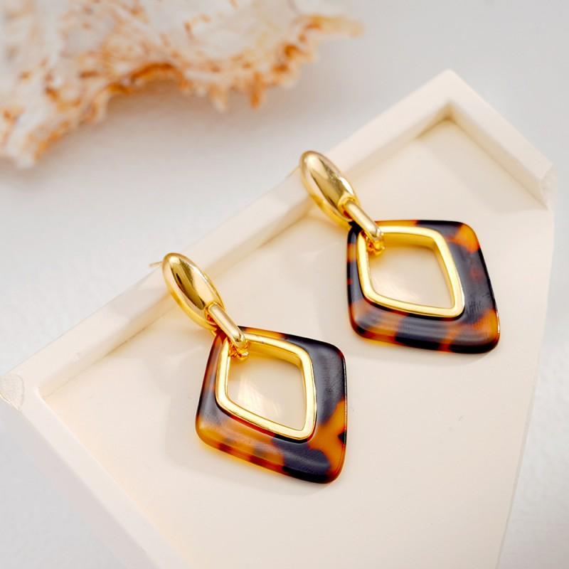 Geometric Heart Leopard Print Tassel Earrings Women Statement Fashion Drop With Copper Post 2026 Collection