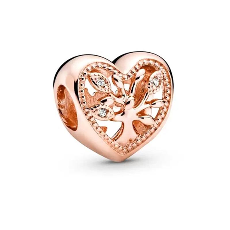 New Sparking Rose Gold Plated Clip Charm Beads Fit Original Snake Bracelet Necklace Beads For Diy Jewelry Women Jewellery Gift
