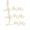 Texte en bois - ARTEMIO - Love - 30 x 16 cm - Marron - Style contemporain