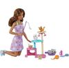 Barbie Doll Play with Kittens 5 Cats Set HHB70