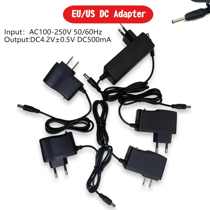 1PCS 5V New AC 100V-240V EU/US Adapter DC 5V 500mA Power Supply EU Plug DC 3.5mm x 1.35mm Charger for Phones Flashlight Headlamp