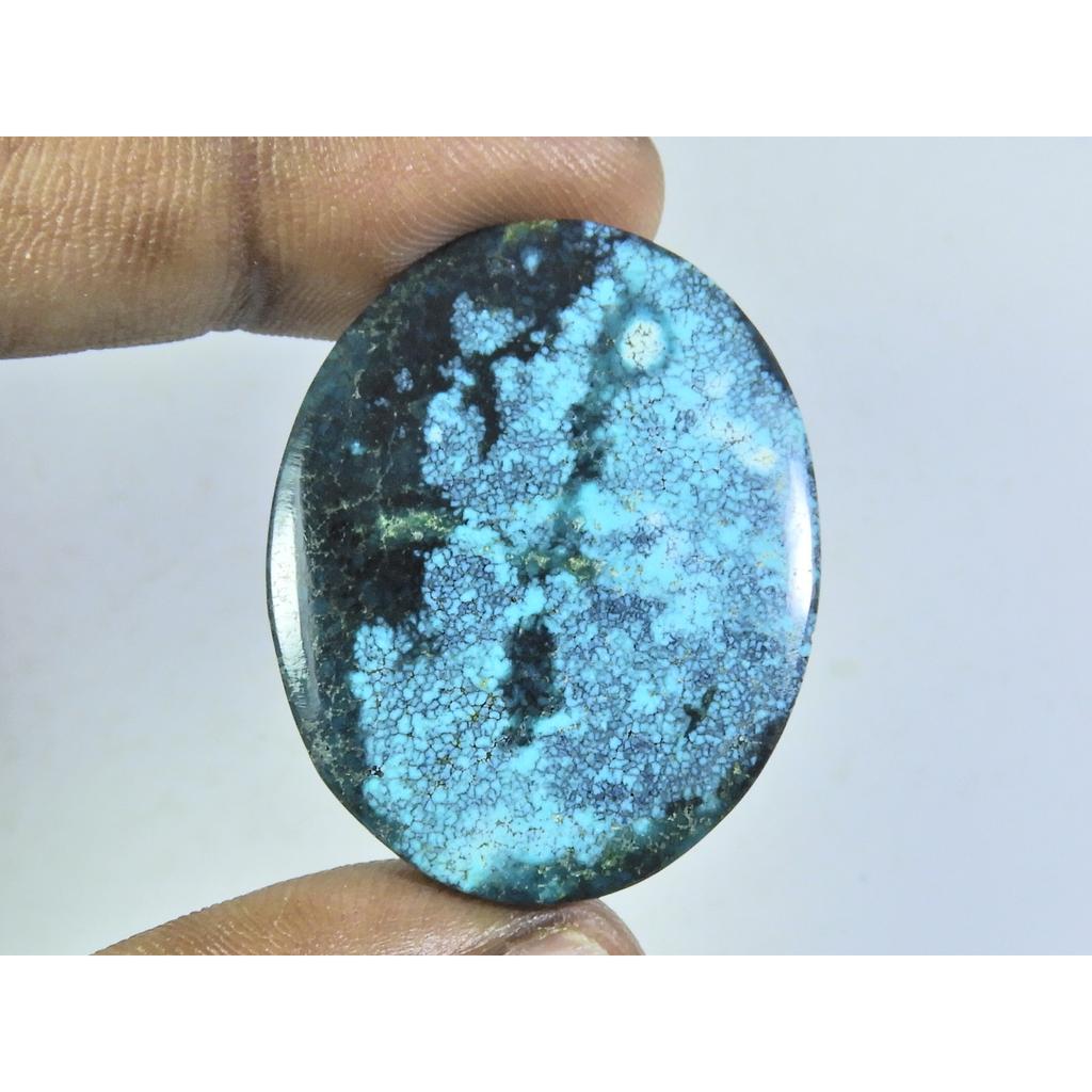 52Cts. Natural Tibetan Turquoise Oval Cabochon Loose Gemstone 29X36X05MM C-200