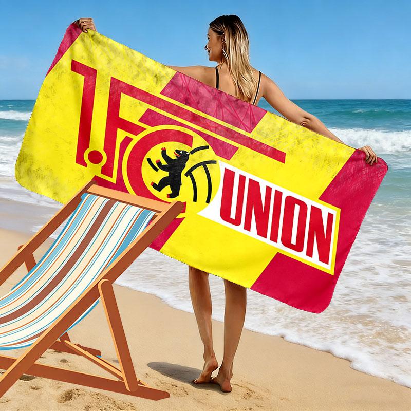 Asciugamano da Spiaggia Union Berlin, Asciugamano Grande Morbido Asciugatura Rapida per Spiaggia Campeggio Nuoto