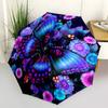 1pc Butterfly Flowers Mandala Automatic Folding Umbrella - Portable Collapsible 8-Rib Umbrella for All Seasons Yy251119172
