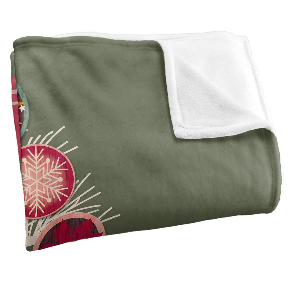 JQ Licensing Silky Christmas Ornaments Supersoft Blanket