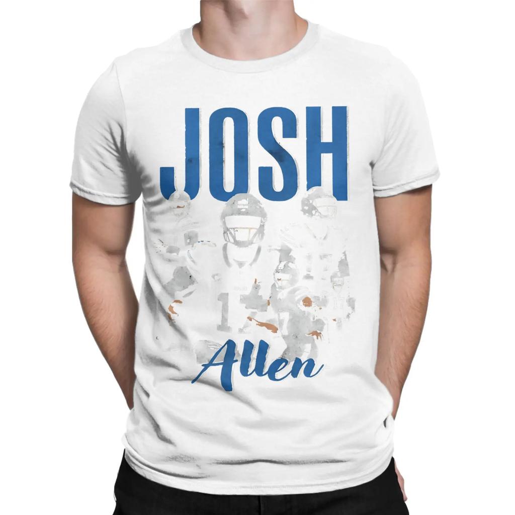 Unisexs Josh Allen T Shirts Cotton Tops Humorous Short Sleeve Round Collar Tees Plus Size TShirt