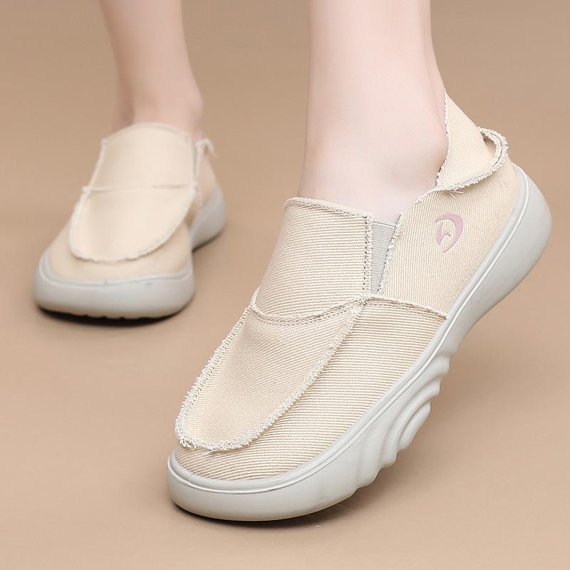 Fashion 2025 New Women's Casual Shoes Comfortable Commuting Travel Shoes Lightweight Skid-Resistant Low-Top Canvas Shoes