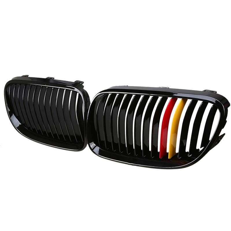 Front Bumper Hood Grills Glossy Black Single Slat Racing Grill Car Accessory For BMW 3-Series E92 E93 Coupe Cabrio 2010-2013 Facelift