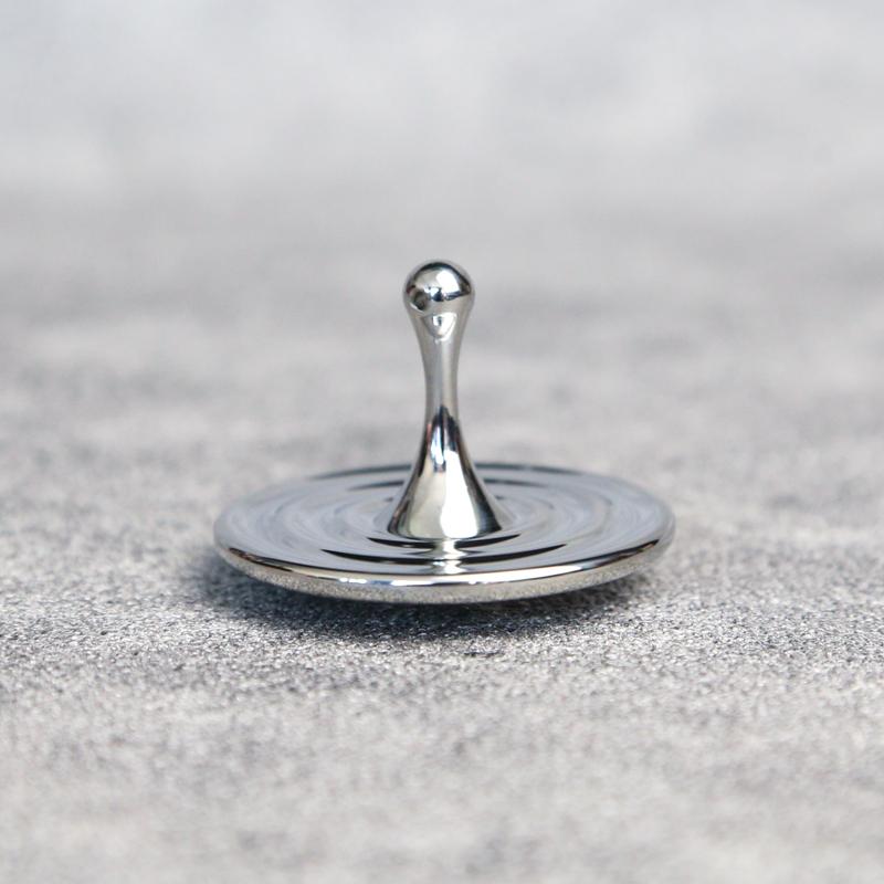 Wassertropfenform Metallkreisel Silber Handkreisel Fingerspitzen Kleiner Zyklon Kreisel Antistress Fidget Spielzeug Erwachsene Geschenke