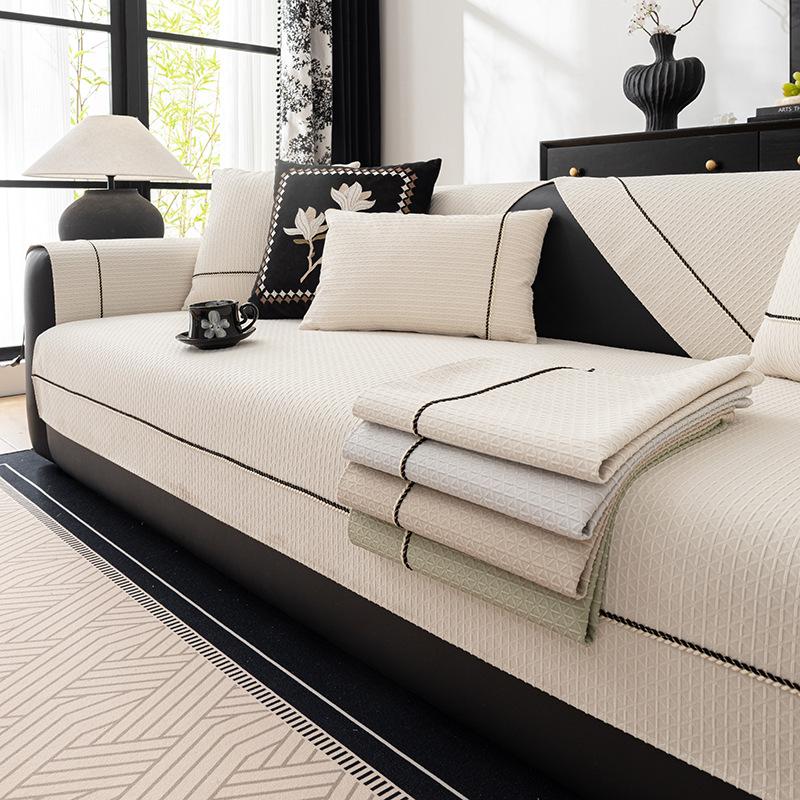 Chenille Sofa Cushion Four Seasons Universal Non-Slip Dirt-Resistant Living Room Sofa Cover Simple Modern Straight Row Sofa Cove