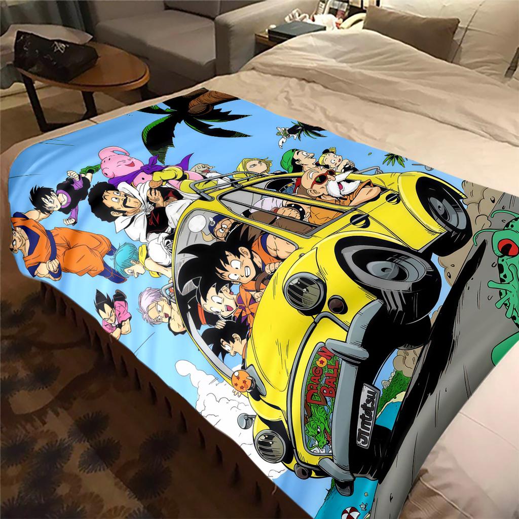 1 ks flanelová deka s potiskem DRAGON BALL, Vysoká kvalita, Pro všechna roční období, Domácí dekorace, Teplo a pohodlí, Perfektní jako vánoční dárky