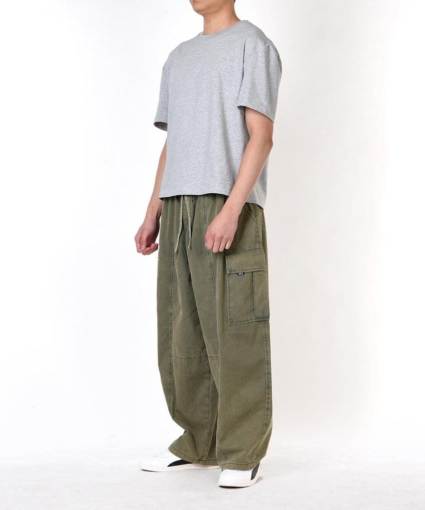 AOG PROJECT Solid Crop Short Sleeve T-Shirt (Melange Gray)
