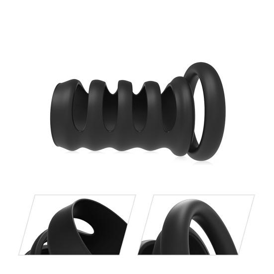 Penis Corrector Safe Longer-lasting Erection Silicone Delay Ejaculation Lock Ring for Male