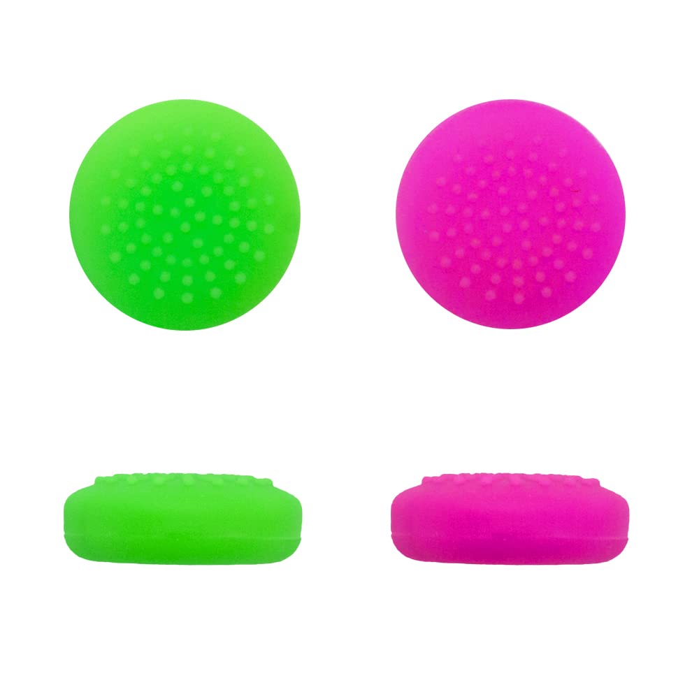 Resposta Silicone Protect Plus para Switch com stick com modelo EL orgânico e regular (Verde e Rosa) Joy-Con [Aderência melhorada/Sensação suave/Vem