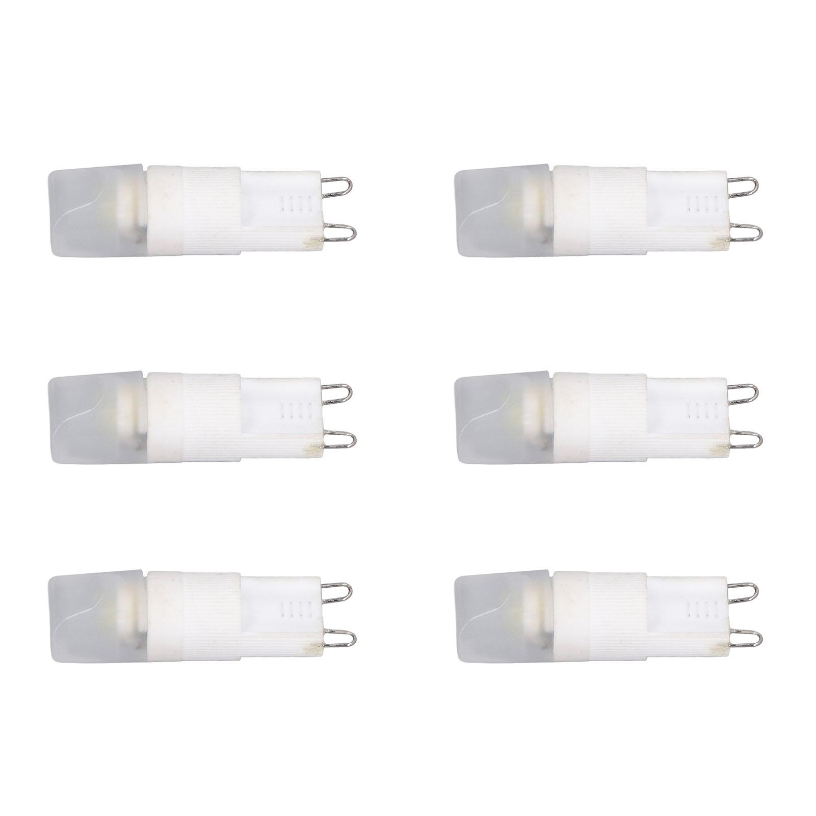 

6pcs G9 LED Bulb Energy Saving General Standard Interface 360 degrees Heat Dissipation Cold White Light Bulbs 220V 2W