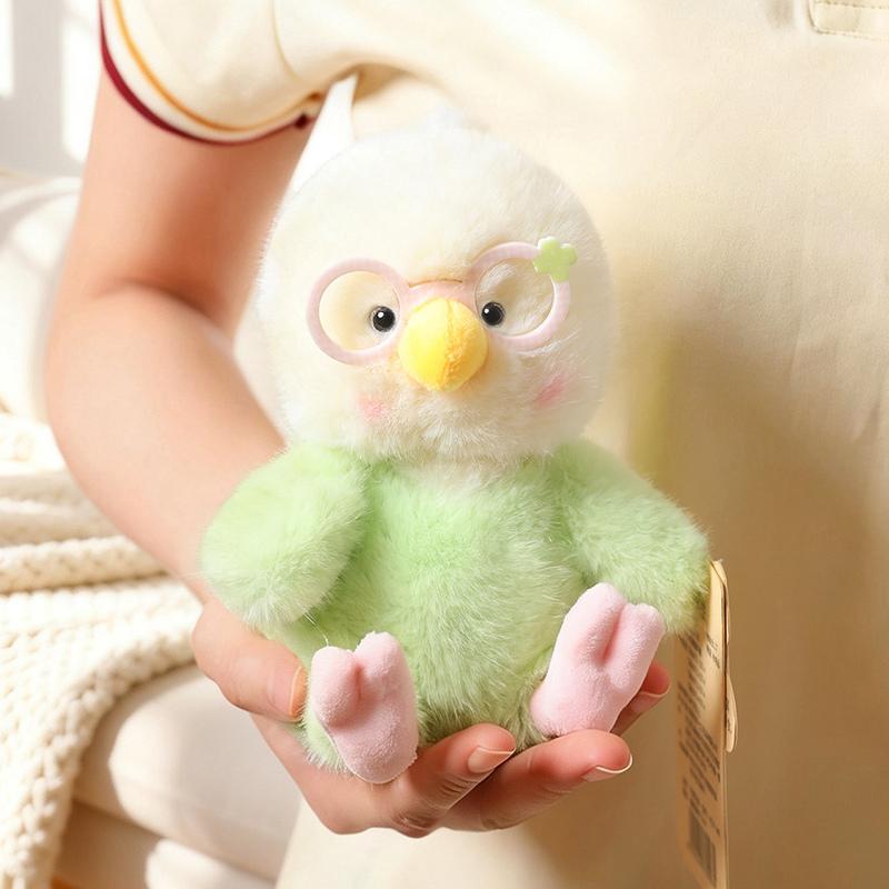 15Cm Stuffed Colorful Parrot Plush Doll Soft Blue Yellow Green Pink Bird Cute Plushie Appeasing Gift